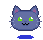 a gray kitty kaomoji gif